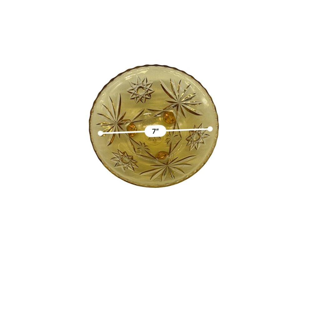 Amber Footed Ornate Candy Dish - Picture 6 of 8
